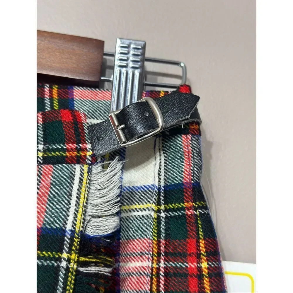 NWT O'neil of Dublin Plaid 100% Pure New Wool Pleated Kilt Women's Size 10